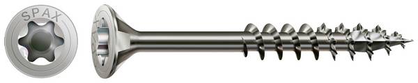 SPAX 0197000500503 R 88091 Senkkopf T-STAR TG Senk-Holzschraube 5 mm 50 mm T-STAR plus Edelstahl A2 200 St.
