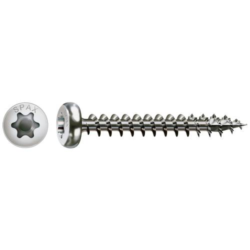 Thumbnail - SPAX Universalschraube Holzschraube Edelstahl A2 Vollgewinde Halbrundkopf T-STAR plus 4CUT-Spitze 3,5x30mm - 200 Stück