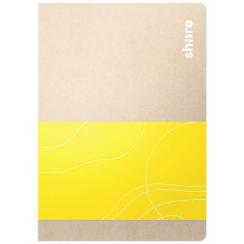 share 4-0015005 Notizbuch liniert Gelb Anzahl der Blätter: 40 DIN A6