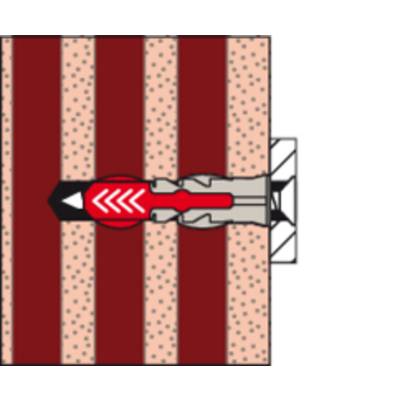 Ein grafisches Diagramm zeigt eine Pfeilspitze mit Streifenmuster und gepunktetem Hintergrund in verschiedenen Rot- und Grautönen.