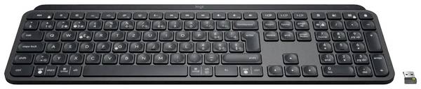 Logitech Tastatur Mx Keys for Business Kabellos Tastatur Schweiz, QWERTZ Schwarz Beleuchtet