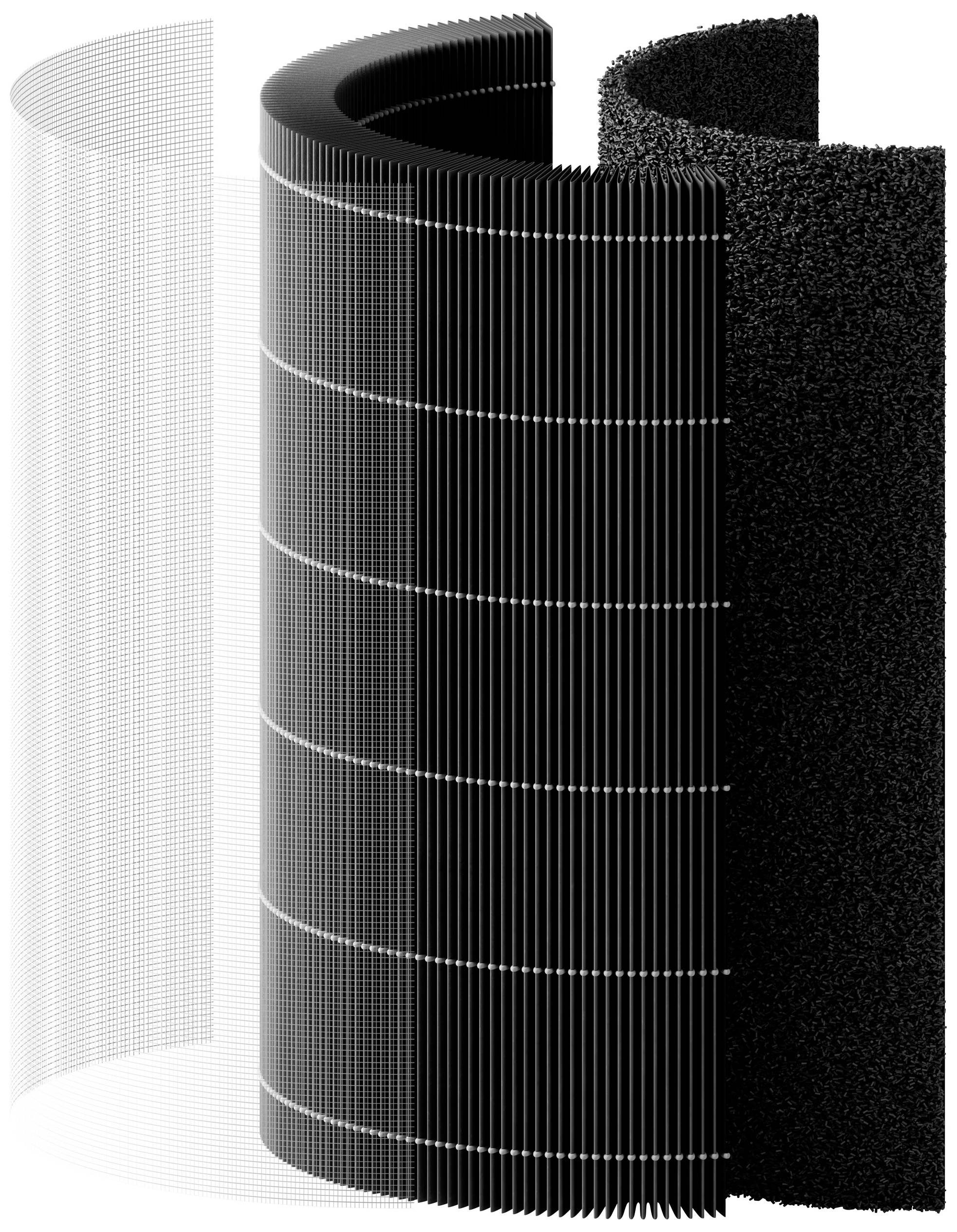 Visualisierung einer zylindrischen Struktur mit Schichten unterschiedlicher Texturen, die ein technisches Bauelement darstellen könnten.