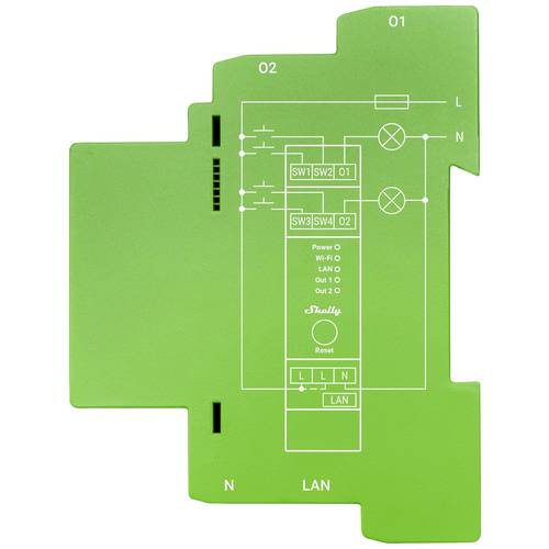 Thumbnail - Shelly Shelly Pro Dimmer 2PM Hutschienenrelais Bluetooth, Wi-Fi