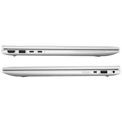 Zwei Laptops in geschlossenem Zustand, von der Seite gezeigt. Oben mit zwei USB-C und USB-Anschlüssen, unten mit HDMI und USB-Anschluss.
