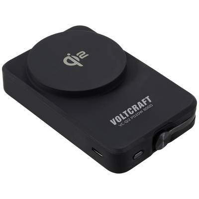 Tragbare Powerbank mit Qi 2.0 Schnellladefunktion, schwarz, Markenname: Voltcraft VC-Q12 PD10W 8000.