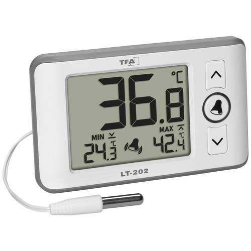 Thumbnail - TFA Dostmann Digitales Profi-Thermometer mit Kabelfühler LT 202 Thermometer Weiß 30.1052.02-DAkkS