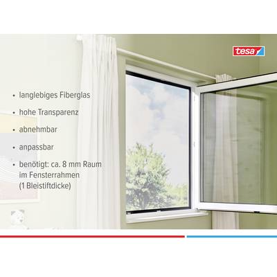 tesa INSECT STOP CLIP-ON 55360-00001-00 Fliegengitter (B x H) 1.2 m x 1 ...