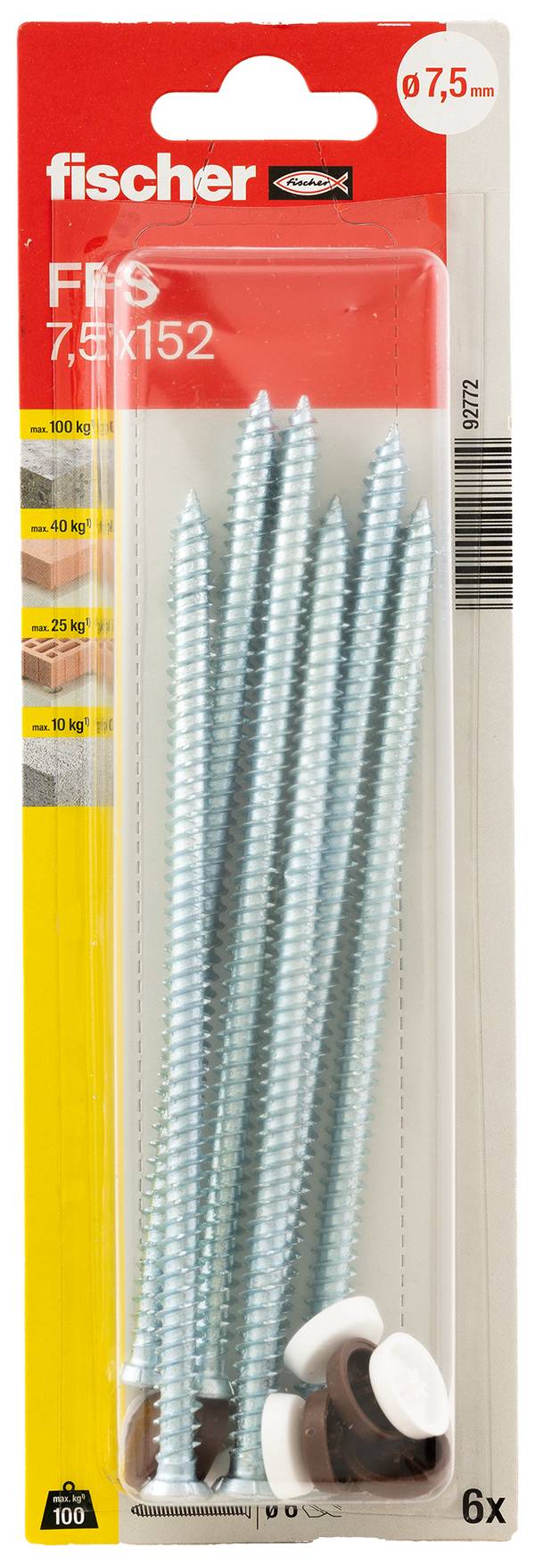 Fischer 532747 FFS 7,5 x 152 K NV Fensterrahmendübel 152 mm  1 Set