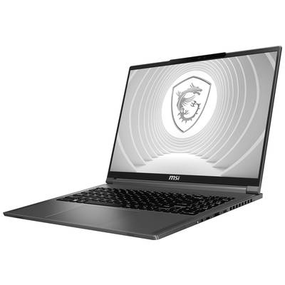 Ein MSI-Laptop mit geöffnetem Bildschirm zeigt das MSI-Logo auf einem grafischen Hintergrund. Das Gerät ist in einem seitlichen Winkel dargestellt.