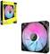 RGB-Gehäuselüfter von Corsair mit leuchtenden Farben. Verpackung zeigt Produktname 'RX140 RGB' und Kompatibilitätshinweise.