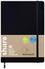 share 4-0014001 Notizbuch blanko Schwarz 192 Blatt DIN A5