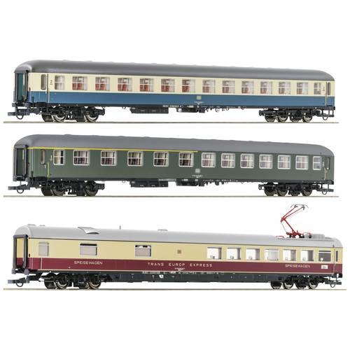 Thumbnail - Roco 6200052 H0 3er-Set 2: D 377 „Hispania-Express“ der DB 2. Klasse Büm 234, 1./2. Klasse ABüm 225, Speisewagen WRümz 1...