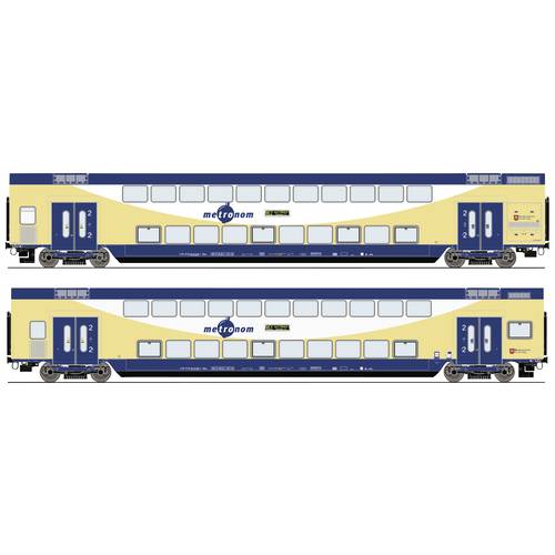 Roco 6220106 H0 2er-Set Doppelstockwagen der metronom 2er Set: 2. Klasse DBpza