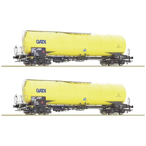 Roco 76025 H0 2er-Set Kesselwagen der GATX Gelbe Lackierung