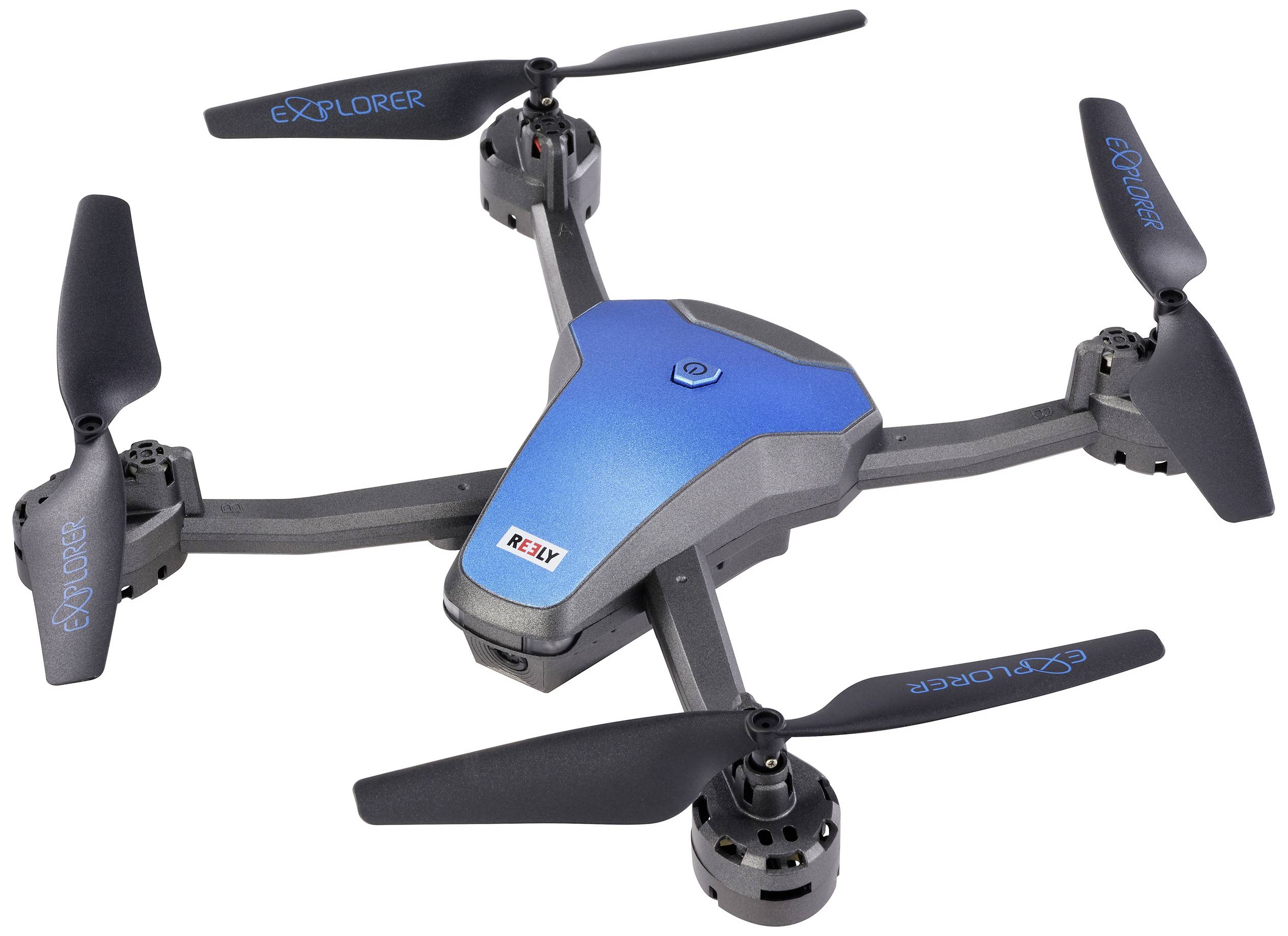 Reely Marathon Drone (quadrocopter) RTF Beginner, Luchtfotografie Blauw (metallic)