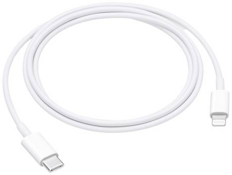 Apple USB-Kabel   USB-C® Stecker, Apple Lightning Stecker 1.00 m Weiß  MUQ93ZM/A