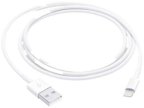 Apple USB-Kabel B-Ware (beschädigte / fehlende Verpackung) USB 2.0 USB-A Stecker, Apple Lightning Stecker 1.00 m Weiß  MUQW3ZM/A-B