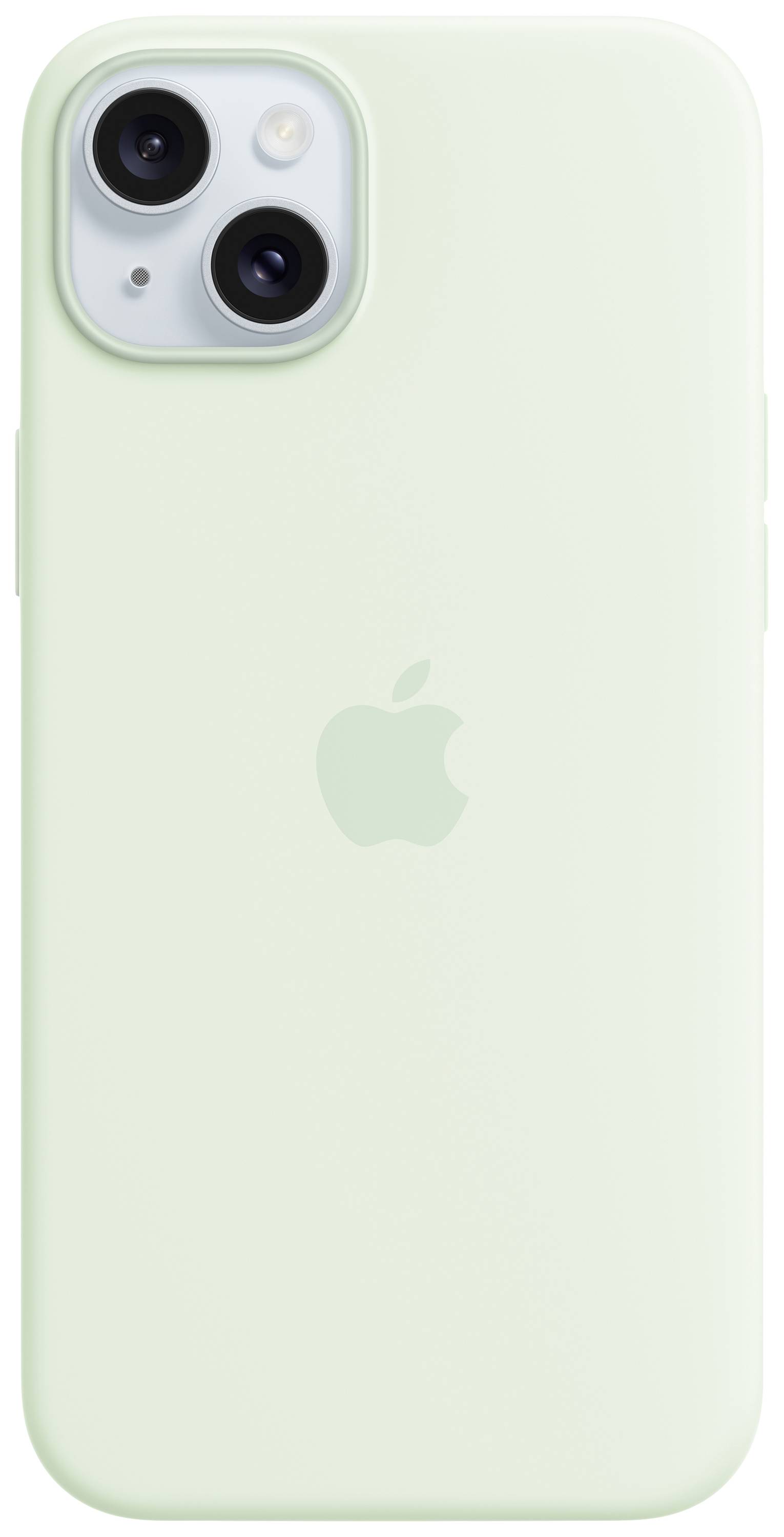 Apple Silicon Case MagSafe Backcover Apple iPhone 15 Plus Blassmint Induktives Laden, Stoßfest MWNG3ZM/A-0