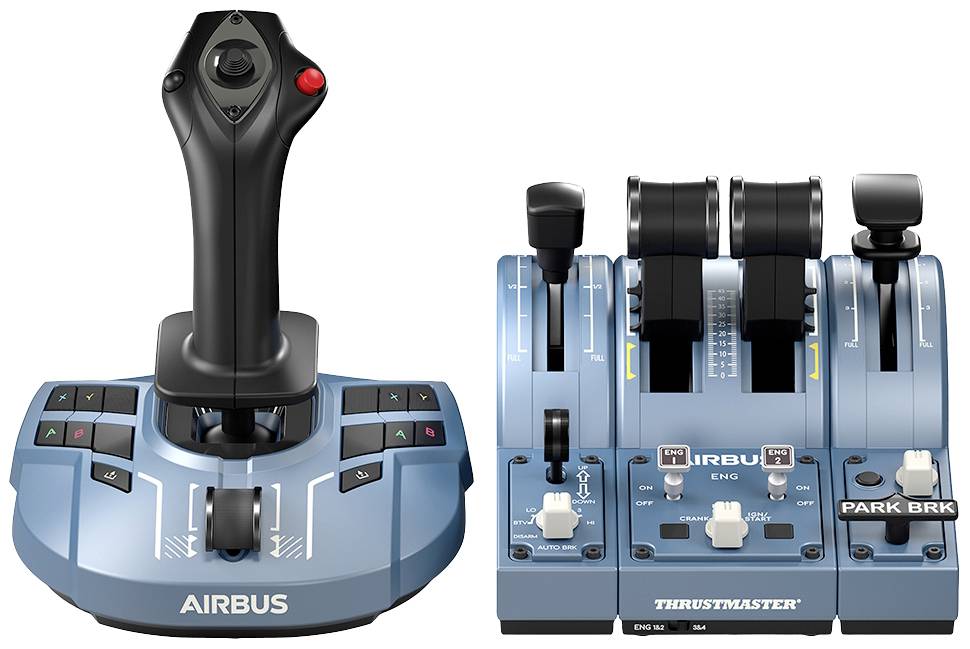 Thrustmaster TCA Captain X Airbus Edition Joystick per simulatore di volo Cuffie (jack da 3,5 mm), USB-A, USB-C® PC, Xbox One, Xbox Series S, Xbox Ser