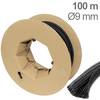 TRU COMPONENTS TC-12352452 T24CA012 Geflechtschlauch Schwarz Polyester 9 bis 10 mm 100 m