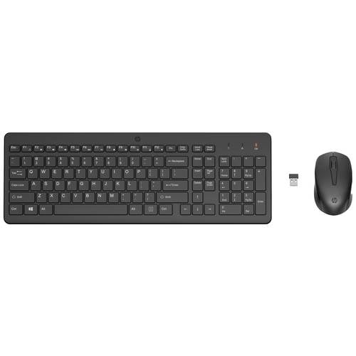 HP 330 Kabellos Tastatur, Maus-Set Deutsch, QWERTZ Schwarz