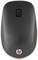 Kabellose graue HP-Maus mit einer einzigen schwarzen Taste in der Mitte. Schlichtes, modernes Design.