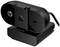 Eine schwarze Webcam auf einem drehbaren Sockel mit HP-Logo, seitlich montiert, geeignet für Videokonferenzen.