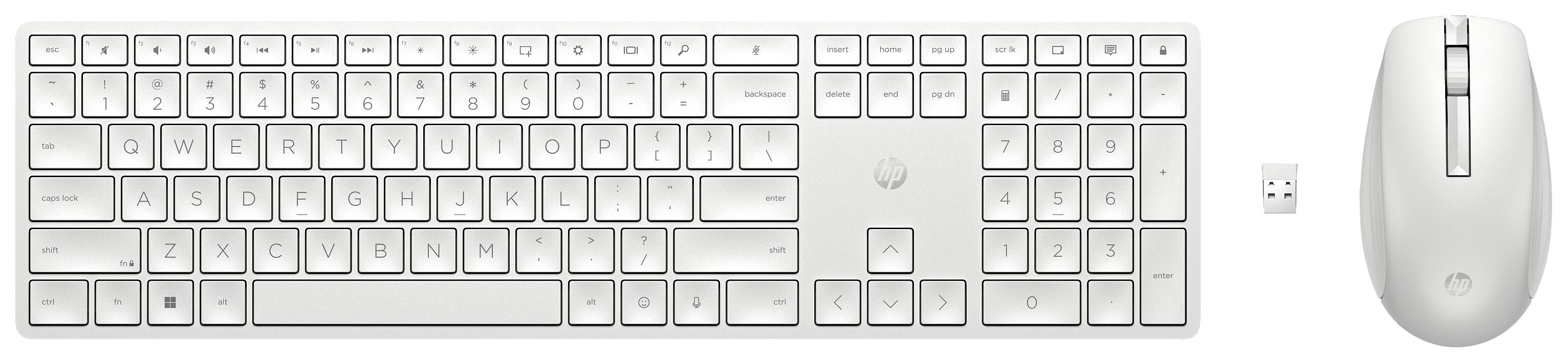 HP 650 4R016AA DE-Layout, inkl. Maus, weiß