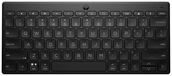 HP 350 Kabellos Tastatur Deutsch, QWERTZ Schwarz