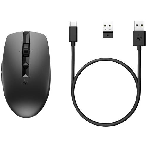 HP 710 Maus Kabellos Schwarz 7 Tasten 3000 dpi Wiederaufladbar