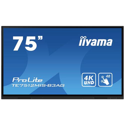 Thumbnail - Iiyama ProLite TE7512MIS-B3AG Digital Signage Display EEK: G (A - G) 189.3 cm 75 Zoll 3840 x 2160 Pixel 24/7