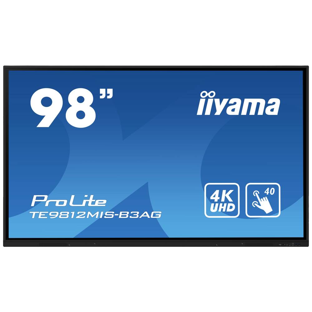 Iiyama ProLite TE9812MIS-B3AG Digital Signage display Energielabel: G (A - G) 247.7 cm 97.5 inch 3840 x 2160 Pixel 24/7
