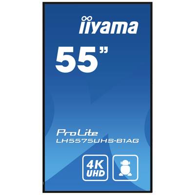 Ein 55-Zoll-Display der Marke iiyama, Modell ProLite LH5575UHS-B1AG, mit 4K UHD-Auflösung und Anti-Glare-Technologie.