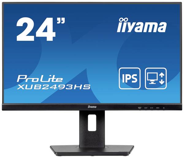 Iiyama ProLite XUB2493HS-B6 LED-Monitor  EEK E (A - G) 60.5 cm (23.8 Zoll) 1920 x 1080 Pixel 16:9 0.5 ms HDMI®, DisplayPort, Kopfhörer (3.5 mm Klinke) IPS LED