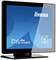 Monitor iiyama ProLite T1721MSC, zeigt Logo und Modellname, kapazitives 10-Punkt-Touch-Display, schwarzer Rahmen, blauer Hintergrund.