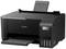 Ein schwarzer Epson-Drucker mit Tintentank, zwei Papierfächer und Bedienelementen an der Oberseite.