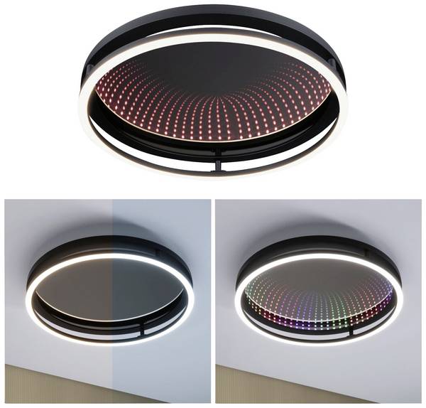Paulmann 71056 Spaceglow LED-Deckenleuchte LED LED fest eingebaut  34.5 W Schwarz (matt)