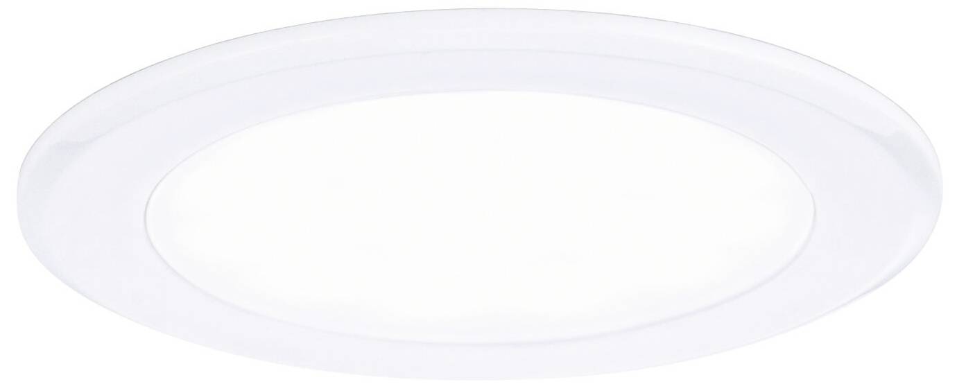 Runde, flache, weiße LED-Deckenleuchte, minimalistisch im Design, geeignet für moderne Innenräume zur gleichmäßigen Beleuchtung.