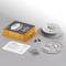 Verpackungsinhalt eines LED-Deckenlichts: Leuchte, Anleitung, Montagematerial, Batterien und Verpackung.