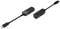 Zwei schwarze USB-C-Audioadapter, einer zeigt das ROG-Logo in Lila, verbunden durch ein Kabel.