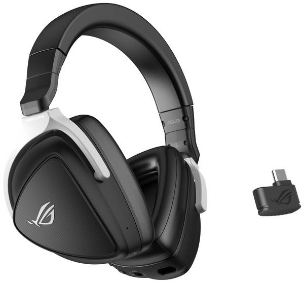 Asus Delta S Wireless  Over Ear Headset Bluetooth® 7.1 Surround Schwarz Mikrofon-Rauschunterdrückung, Noise Cancelling Mikrofon-Stummschaltung, Lautstärkeregelung Gaming