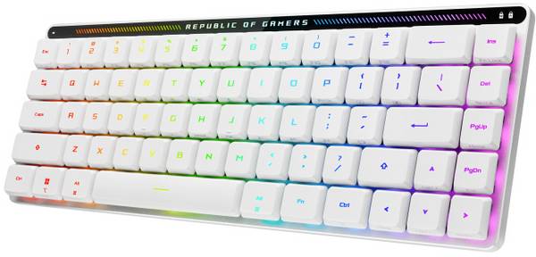 Asus ROG Falchion RX Low Profile USB, Funk, Bluetooth® Gaming-Tastatur Deutsch, QWERTZ Weiß Switch: Red, Beleuchtet