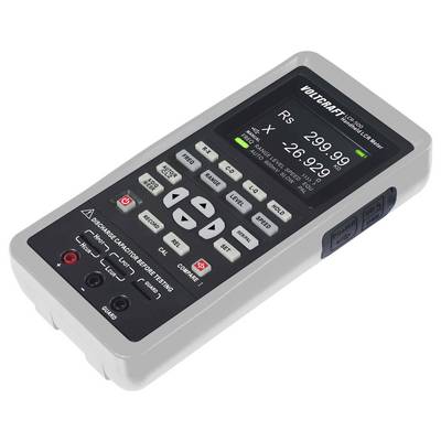 Handmessgerät mit digitaler Anzeige und Tasten zur Messung von Widerstand, Kapazität, Induktivität und anderen elektrischen Werten.