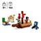 Lego-Set mit Minecraft-Figuren: ein Piratenschiff mit Segeln, zwei Charaktere, ein Oktopus und ein Lama. Empfohlen ab 8 Jahren, 166 Teile.