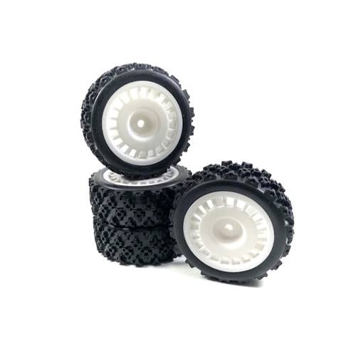 Absima 1:10 Rally Rally Block Kompletträder Schwarz 4 St.