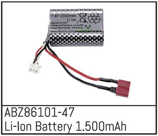Absima Modellbau-Akkupack (LiIon) 7.4 V 1500 mAh Zellen-Zahl: 3 T-Buchse