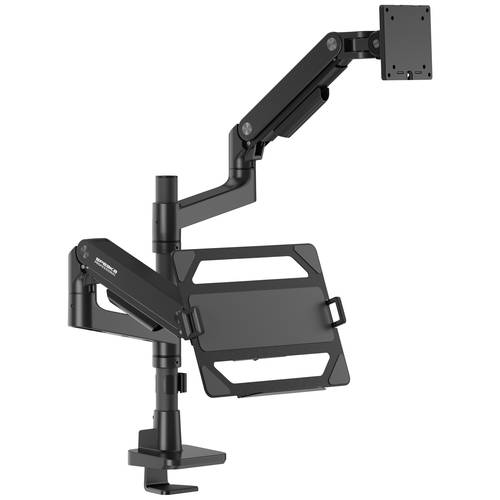 SpeaKa Professional SP-MM-1000 1fach Monitor-Standfuß 43,2 cm (17) - 124,5 cm (49) Schwarz Notebook-Ablage, Neigbar+Schw...