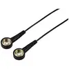 TRU COMPONENTS TC-12358916 ESD-Erdungskabel Schwarz 3.6 m Druckknopf 10 mm, Druckknopf 10 mm