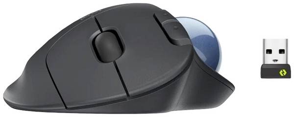 Logitech Trackball Ergo M575 for Business  Maus Bluetooth®   Optisch Graphit 5 Tasten  Ergonomisch