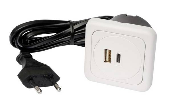 interBär 9016-018.81 3fach USB-Ladesteckdose 1er Set mit USB, mit USB-C® IP20 Weiß
